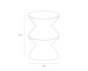 Sunpan Union End Table - Unique Cylindrical Concrete Design for Stylish Indoor and Outdoor Spaces White