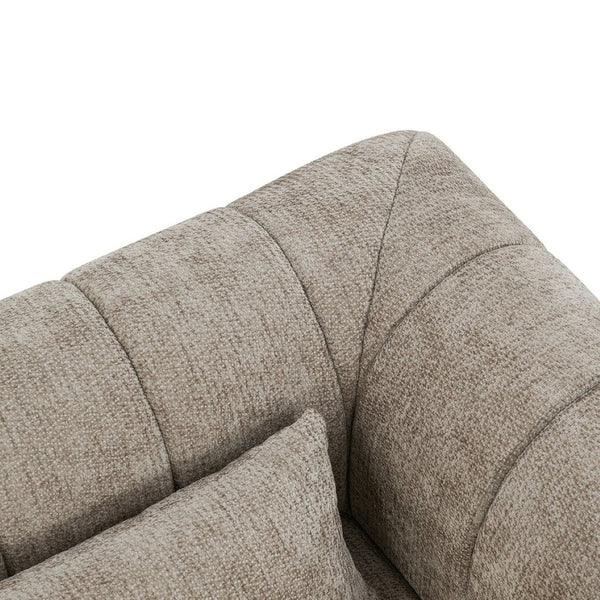 English Elm 145.5 Inch 4 Piece Modular Sectional Sofa Polyester Low Profile Living Room Couch Espresso N767P346281E