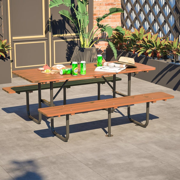 attach patio umbrella to picnic table LOVE YOUR DECK Holder Easy Installation - Space Saving Umbrella Holder Design - Outdoor Umbrella Base and Mount Perfect for picnics Wooden Outdoor Picnic Table with