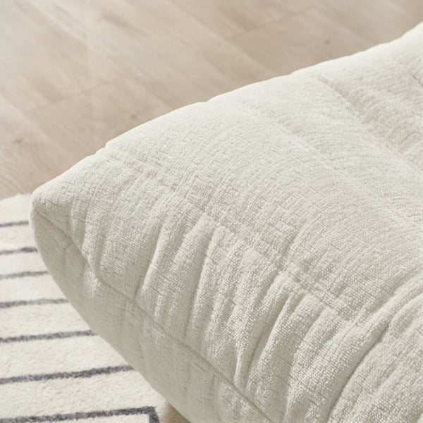 English Elm Fireside Chenille Floor Chair — Plush Armless Lounge Sofa, High-Resilience Foam, Lightweight, Non-Slip Comfort W791P241292