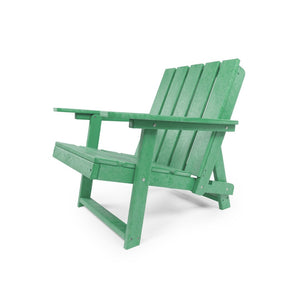 English Elm Shoreline Recycled Hdpe Folding Adirondack Chair Fully Assembled Modern Patio Seating Green B2745P409682
