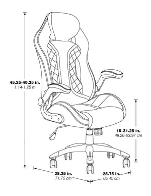 OSP Home Furnishings Xplorer 51 Gaming Chair Black