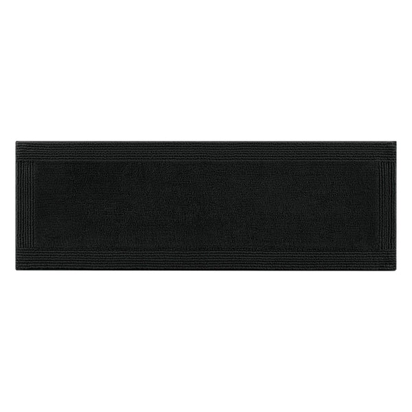 English Elm 1 Heavyweight Cotton Tufted Bath Rug Reversible Spa Grade Absorbent Floor Mat Black B035P319569