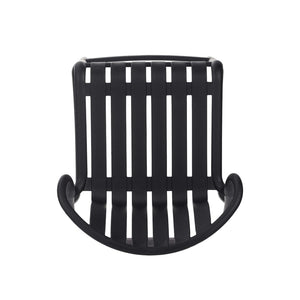 English Elm Outdoor Stackable Armless Barstools Set of 2 Uv Resistant Slat Back Patio Seating Black N780P199452B