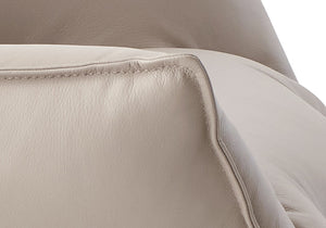 English Elm Zusa Khaki Top Grain Leather Accent Chair & Ottoman with Metal Legs, Full Foam Comfort, 19" Seat Height B2726S00390