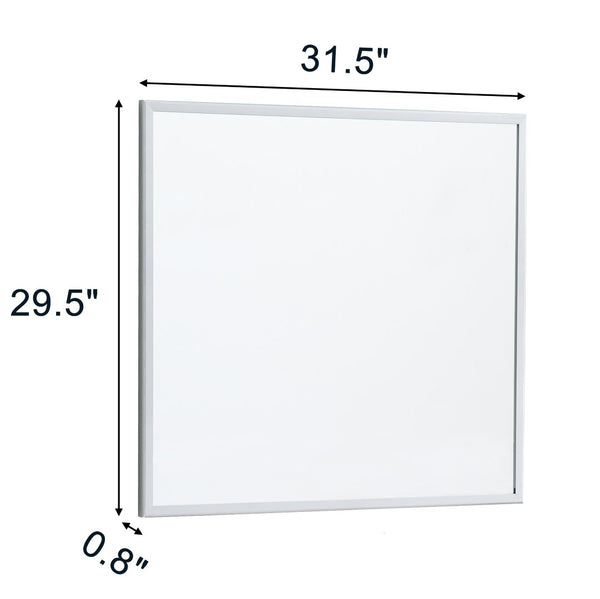 English Elm 80cm Round Float Glass Wall Mirror Polished Edge Vanity Bathroom Hallway Decor White W3151P265960