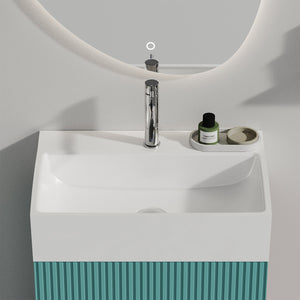 English Elm BB15-20Y-301 Glossy White 20"x14" Integrated Ceramic Sink with Overflow, Easy-Clean Rounded Edges W1865P279844