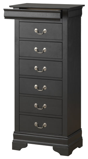 English Elm Elegant Traditional Storage Dresser with Durable Particle Board Construction, 33"H x 60"W x 18"D, Chic Finish, Timeless Appeal Black 53 L x 24 W x 19 H B078108215