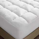 Intelligent Design Dream Puff Casual Overfilled Down Alternative Mattress Pad ID16-2318 White