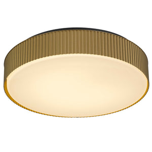 English Elm 13 Inch Matte Led Flush Mount Dimmable Ceiling Light for Bedroom Hall or Kitchen Antique Brass B370P421876