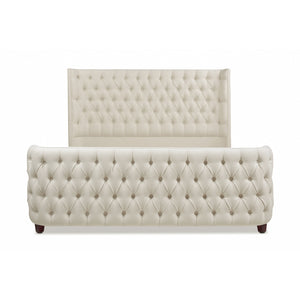 English Elm Jennifer Taylor Home - Brooklyn King Tufted Panel Bed Set In Light Beige Linen - Elegant Wingback Design For Modern Bedrooms B2719P238199
