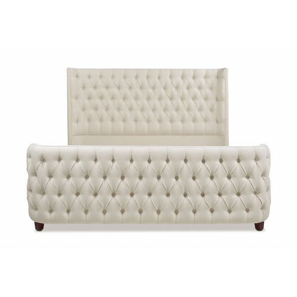 English Elm Jennifer Taylor Home - Brooklyn King Tufted Panel Bed Set In Light Beige Linen - Elegant Wingback Design For Modern Bedrooms B2719P238199