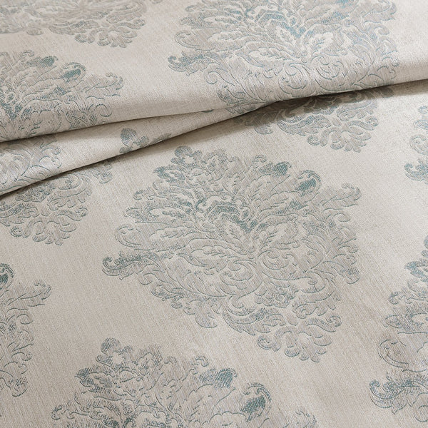 English Elm Marana Textured Medallion 9-PC Queen Comforter Set Teal Blue - Woven Jacquard Oversized, Washable B340P341919