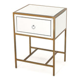 Christopher Knight Home® - Noble House - Inka Mirrored Gold 1 Drawer Side Table