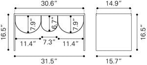 Aveiro Coffee Table Copper & Black 109841 Zuo Modern