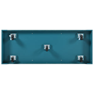 English Elm K&K Convertible 55.7" Folding Kitchen Island Cart with Power Outlet, Spice Rack, 5 Wheels, Multi-Use Green N707P186617E