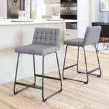 Pago Counter Stool - Set of 2 Gray 110071 Zuo Modern