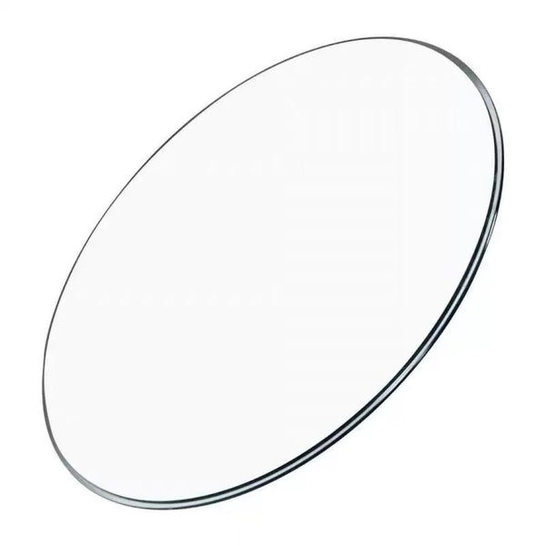 English Elm Tempered Glass Top 39.3" Round Table Surface - Durable, Elegant, Easy-Clean Tempered Glass Design W1718P352121-GIGA