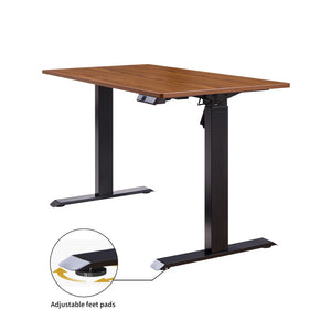 English Elm Electric Sit Stand Desk with Seamless One Piece Top and Industrial Steel Frame W1769P345628