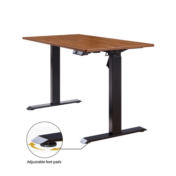 English Elm Electric Sit Stand Desk with Seamless One Piece Top and Industrial Steel Frame W1769P345628