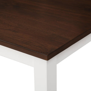 English Elm Topmax Five Piece X-back Dining Set with Solid Wood Legs and Acacia Veneer Top N717S000088K