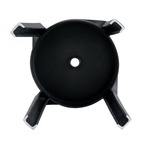 English Elm 6 Stackable Classroom Stools Set of 6 Durable Plastic Nesting Round Seats 330lb Capacity Indoor Outdoor Seating Black W370P165823