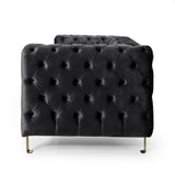 Christopher Knight Home® - Noble House - Keyser Modern Glam Tufted Velvet 3 Seater Sofa