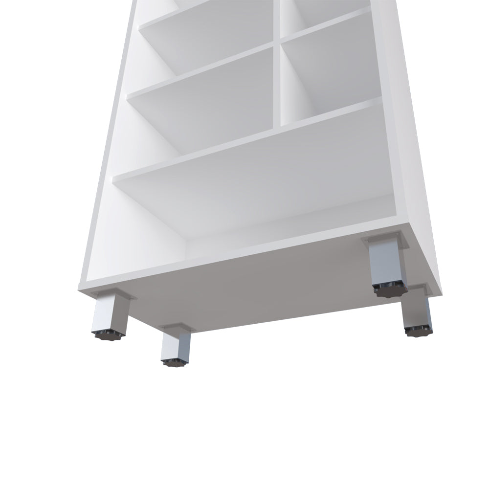 English Elm Bookcase Midway White Engineered Wood Office Shelf Unit – Durable Multi-Shelf Storage for Books and Decor B092P245911
