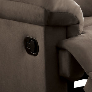 English Elm Arcadia Plush Microfiber Motion Recliner with Pillow-Top Arms, Smooth Latch Mechanism for Relaxation Light Brown 33 L x 31 W x 28 H B2726P256702