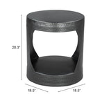 Nuuk Side Table Black 109757 Zuo Modern