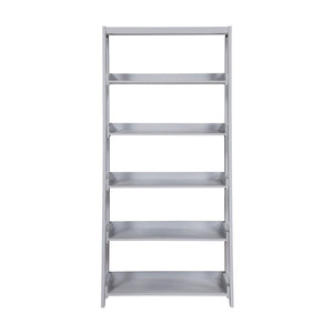 English Elm Modern Four Shelf Wooden Bookcase Vertical Storage Unit for Bedroom or Office Gray B011P460079