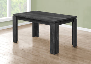 English Elm Dining 60" Rectangular Black Reclaimed Look Dining Table for 6 — Thick Block Legs, Modern MDF Finish B2710P286988