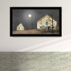 English Elm "still of the Night" Billy Jacobs Nocturnal Landscape Art Matte Black Framed Print B06787418