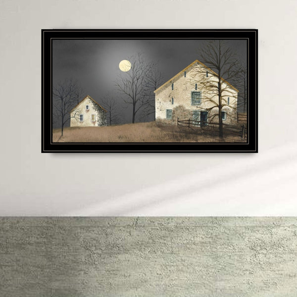 English Elm "still of the Night" Billy Jacobs Nocturnal Landscape Art Matte Black Framed Print B06787418
