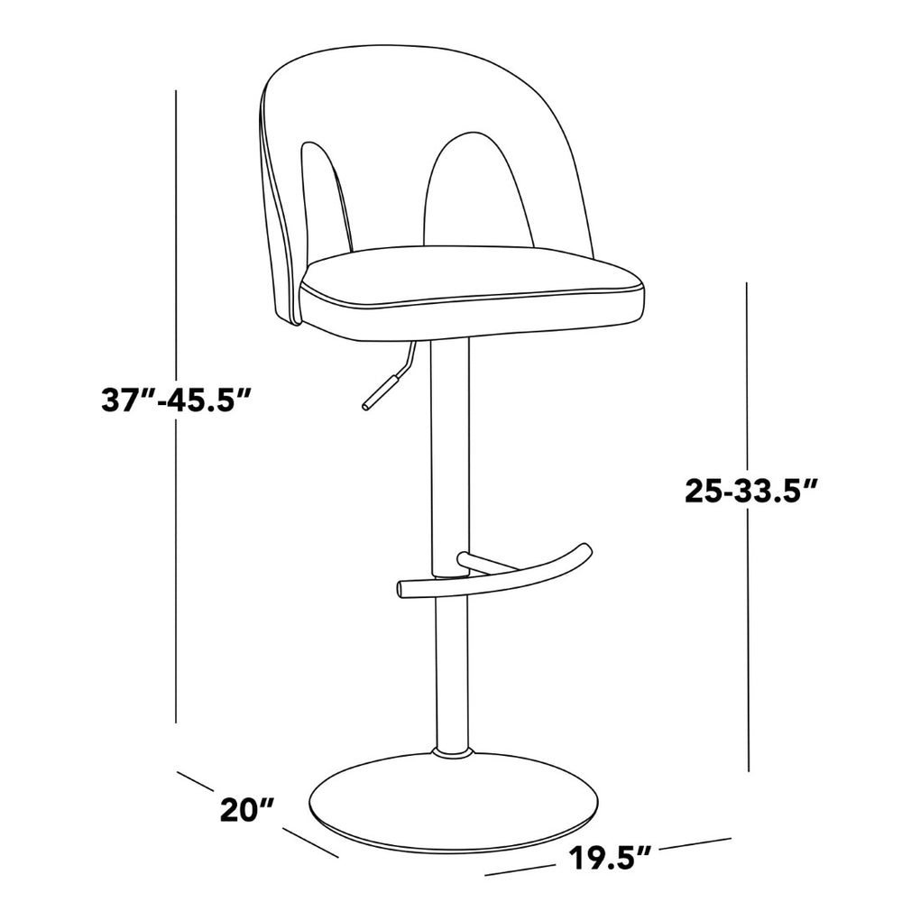 English Elm Adjustable Swivel Barstools Set of 2 White Upholstered Seats Black Metal Frame B202S02160
