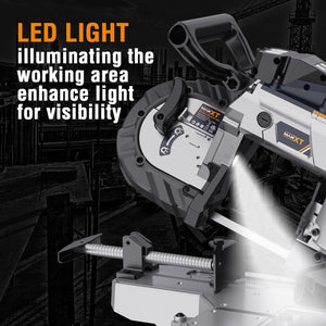 English Elm Band Saw Portable 10 Amp Variable Speed Aluminum Base with Led Light for Metal Wood T3177P305060
