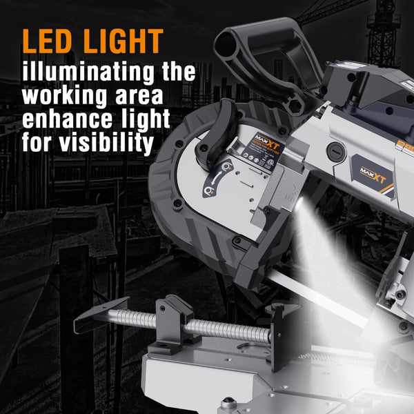 English Elm Band Saw Portable 10 Amp Variable Speed Aluminum Base with Led Light for Metal Wood T3177P305060