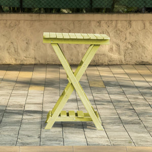 English Elm Summit Ridge Recycled Hdpe Outdoor Folding Bar Table Weather Resistant Eco Patio Yellow B2745P409709