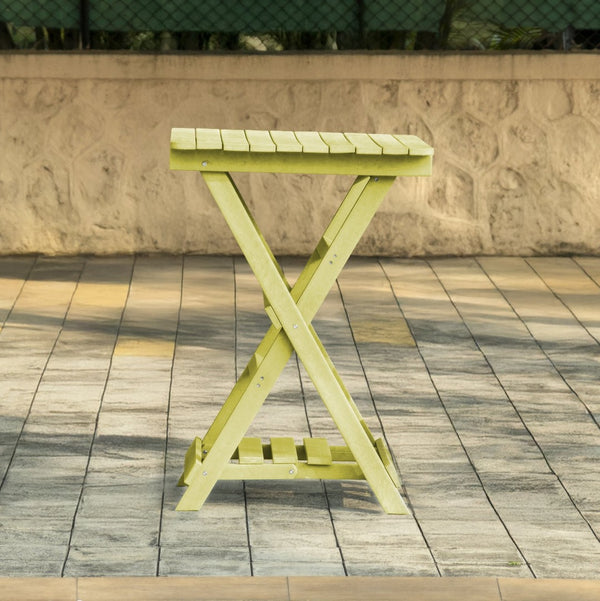English Elm Summit Ridge Recycled Hdpe Outdoor Folding Bar Table Weather Resistant Eco Patio Yellow B2745P409709