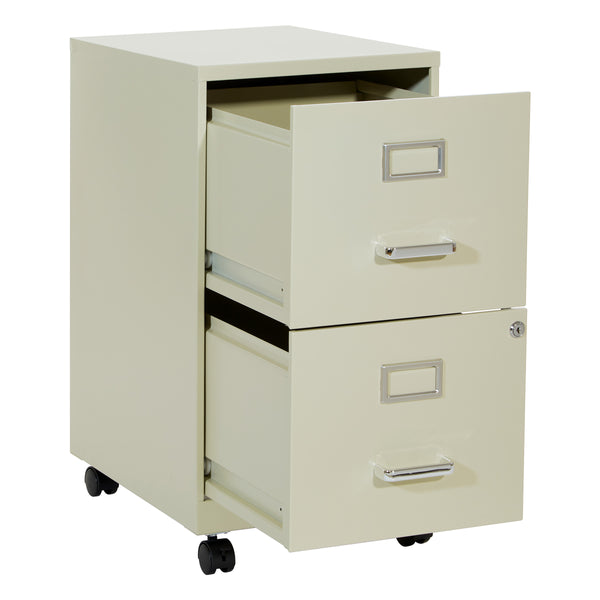 OSP Home Furnishings Metal File Cabinet Tan