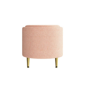 English Elm Modern Boucle Tufted Storage Ottoman Bench with Gold Legs for Bedroom or Entryway Pink N719P305628P