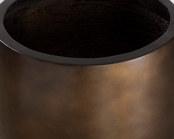 Sunpan Aster Planter – Contemporary Antique Bronze Finish for Stylish Indoor & Outdoor Botanical Displays Small - 24W x 24D x 24H