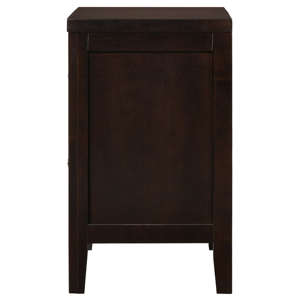 English Elm Garrett Cappuccino 2-Drawer Nightstand with Warm Espresso Accents, Sturdy Wood Frame & Timeless Style B062P331052