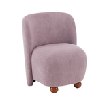 Christopher Knight Home® - Noble House - - Ultra-Soft Modern Low-Back Armless Accent Chair With Skin-Friendly Upholstery And Exquisite Round Pine Wood Feet, For Small Living Spaces, Living Room, Bedroom, Balcony, Office, Reading Nook, Purple