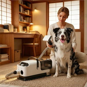 English Elm Pet Grooming Vacuum Dryer Clipper All in One Unit with Quiet 50db Motor T3971P503625