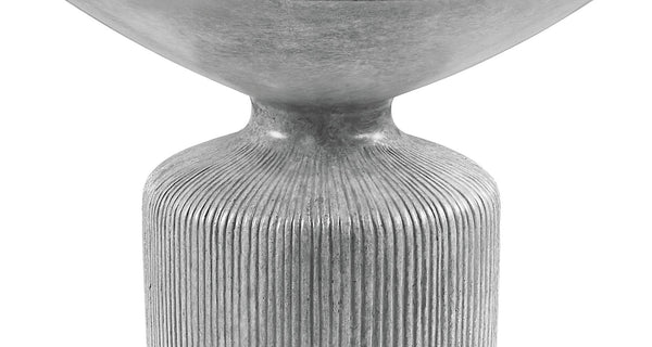 English Elm Weathered Grey End Table – Rustic Charm With Durable Fiber Concrete For Indoor & Outdoor Spaces B062P209095-GIGA