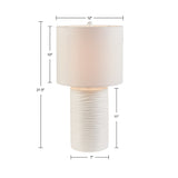 510 Design Crewe Casual Textured Resin Table Lamp 5DS153-0045 White