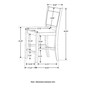 English Elm Dewey Walnut Upholstered Counter Chair Set of 2 – Plush Faux Leather Seating, Tapered Legs, Modern Comfort B062P344940