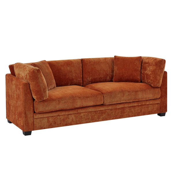 English Elm Christopher Knight Home® - 83.50" Modern Flared Arms Sofa with Chenille Upholstery, High-Density Cushions and Sturdy Legs Caramel N771P345835W