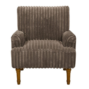 English Elm Modern Wide Wale Corduroy Accent Chair Solid Wood Legs Upholstered Living Room Seat Dark Coffee W5568P445691